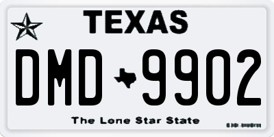 TX license plate DMD9902