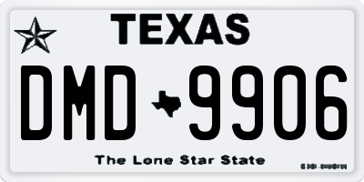 TX license plate DMD9906