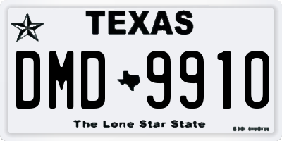 TX license plate DMD9910