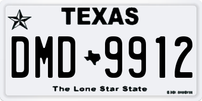 TX license plate DMD9912