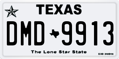 TX license plate DMD9913
