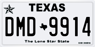 TX license plate DMD9914