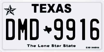 TX license plate DMD9916
