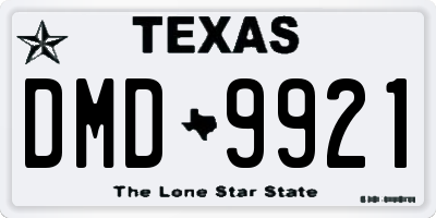TX license plate DMD9921