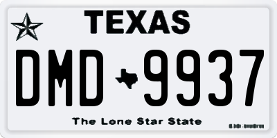 TX license plate DMD9937