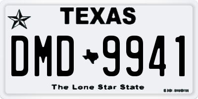 TX license plate DMD9941