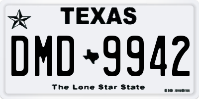 TX license plate DMD9942