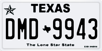 TX license plate DMD9943