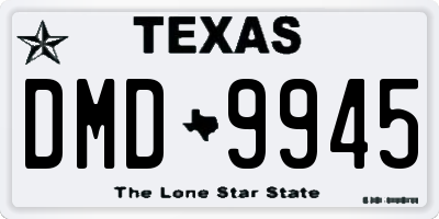 TX license plate DMD9945