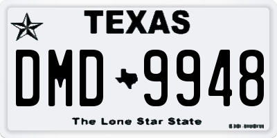 TX license plate DMD9948