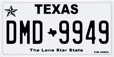 TX license plate DMD9949