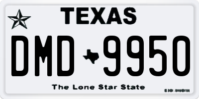 TX license plate DMD9950
