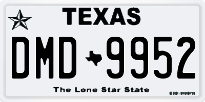 TX license plate DMD9952