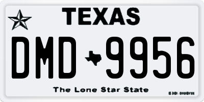 TX license plate DMD9956