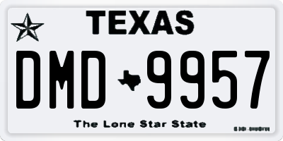 TX license plate DMD9957