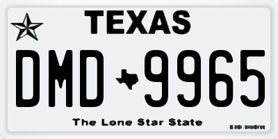 TX license plate DMD9965