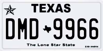 TX license plate DMD9966
