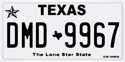 TX license plate DMD9967