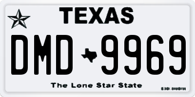 TX license plate DMD9969