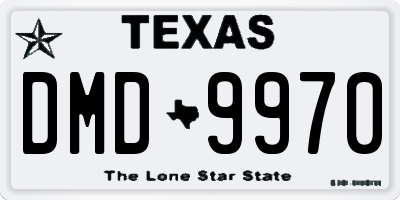 TX license plate DMD9970