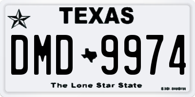 TX license plate DMD9974