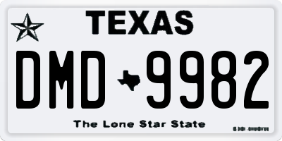 TX license plate DMD9982