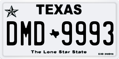 TX license plate DMD9993