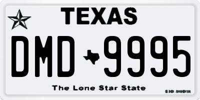 TX license plate DMD9995