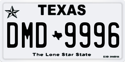TX license plate DMD9996