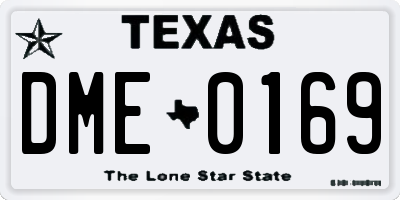 TX license plate DME0169
