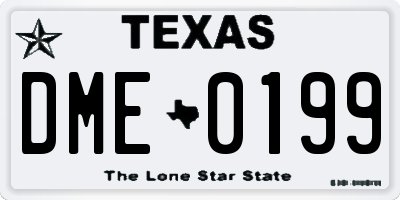 TX license plate DME0199