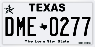 TX license plate DME0277
