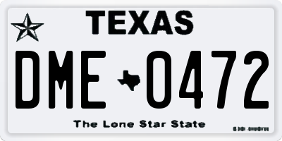 TX license plate DME0472