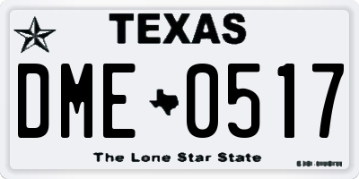 TX license plate DME0517