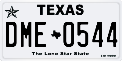 TX license plate DME0544