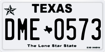 TX license plate DME0573