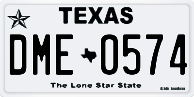 TX license plate DME0574