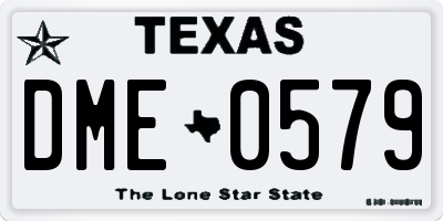 TX license plate DME0579