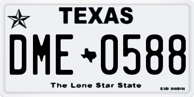 TX license plate DME0588