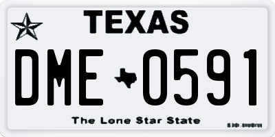 TX license plate DME0591