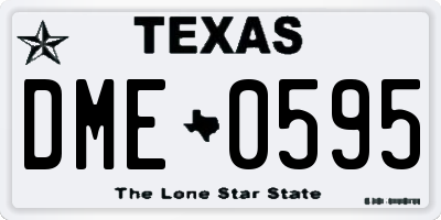 TX license plate DME0595