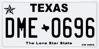 TX license plate DME0696