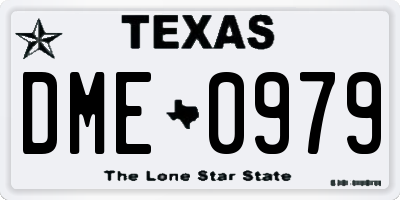 TX license plate DME0979