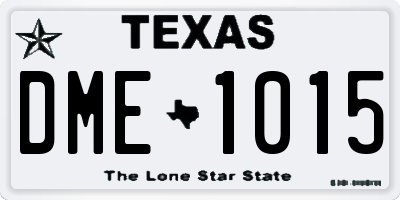 TX license plate DME1015
