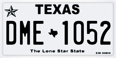 TX license plate DME1052