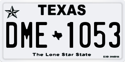 TX license plate DME1053