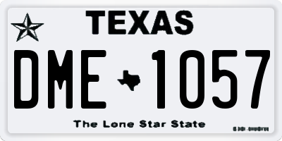 TX license plate DME1057