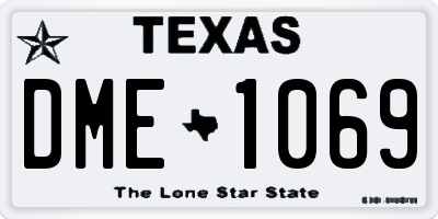 TX license plate DME1069