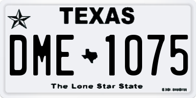 TX license plate DME1075