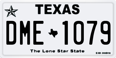 TX license plate DME1079